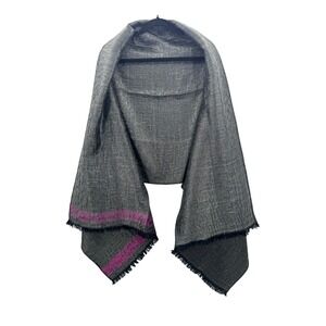 Womens Leopard Embossed Scarf Wrap Pink Stripe Metallic Evening Accessory Glam